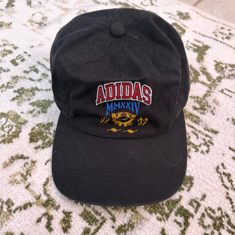adidas Black Cap with Multicolor Embroidered Details